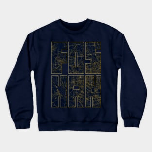 Foshan, Guangdong, China City Map Typography - Gold Art Deco Crewneck Sweatshirt